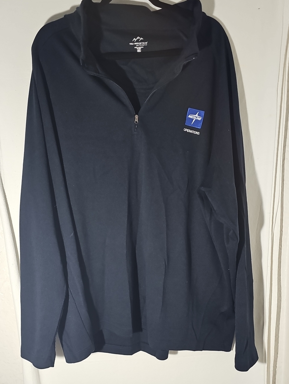 Unbranded Navy Half-Zip Sweater with Operations Patch